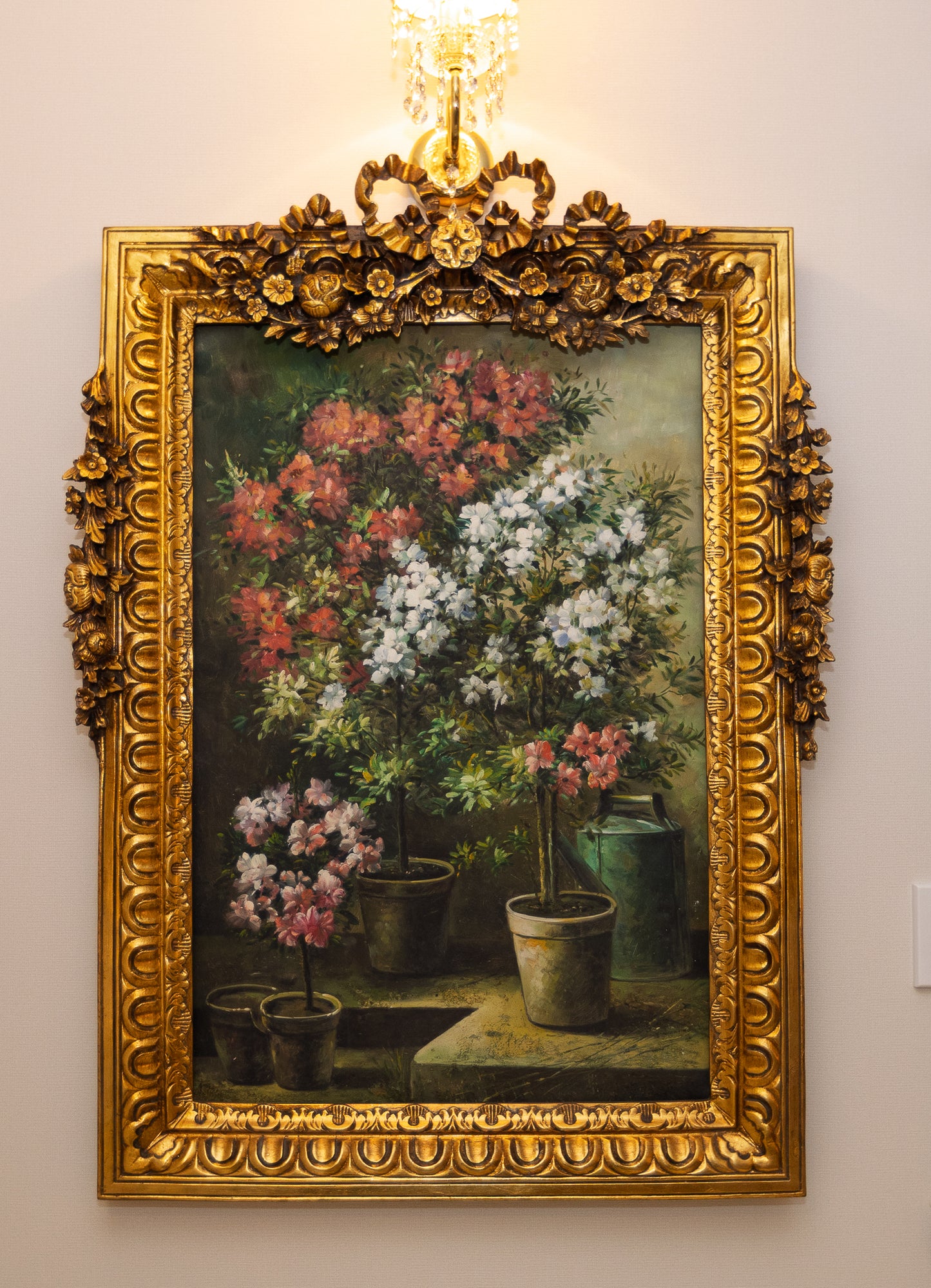 Potted Plants Flowering Oil Painting