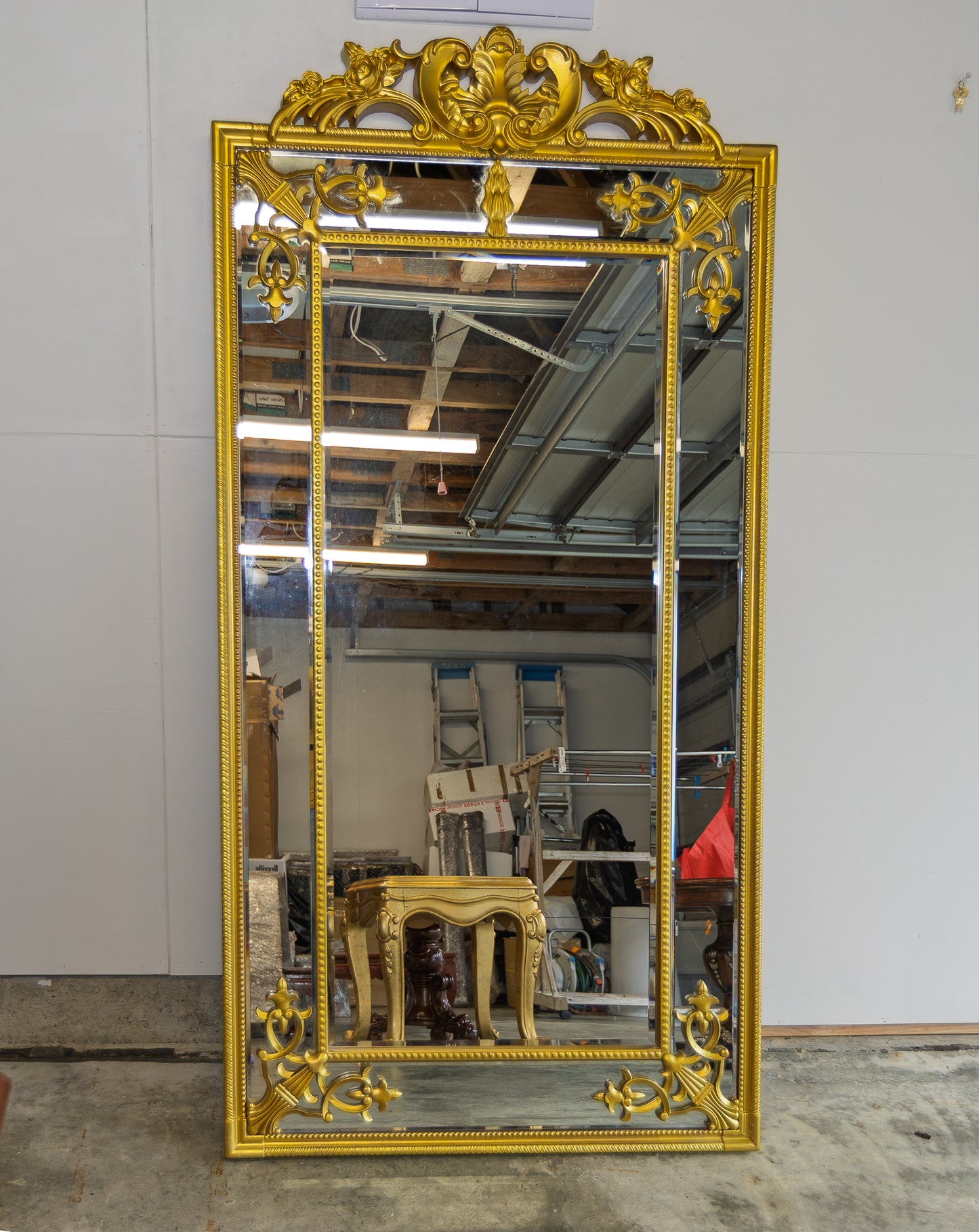 Grand Ornate Full-Length Gold Mirror