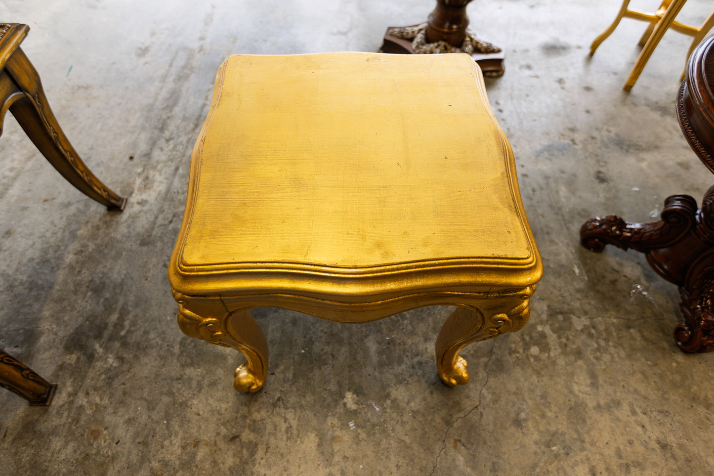 Elegant French Provincial Gold End Table