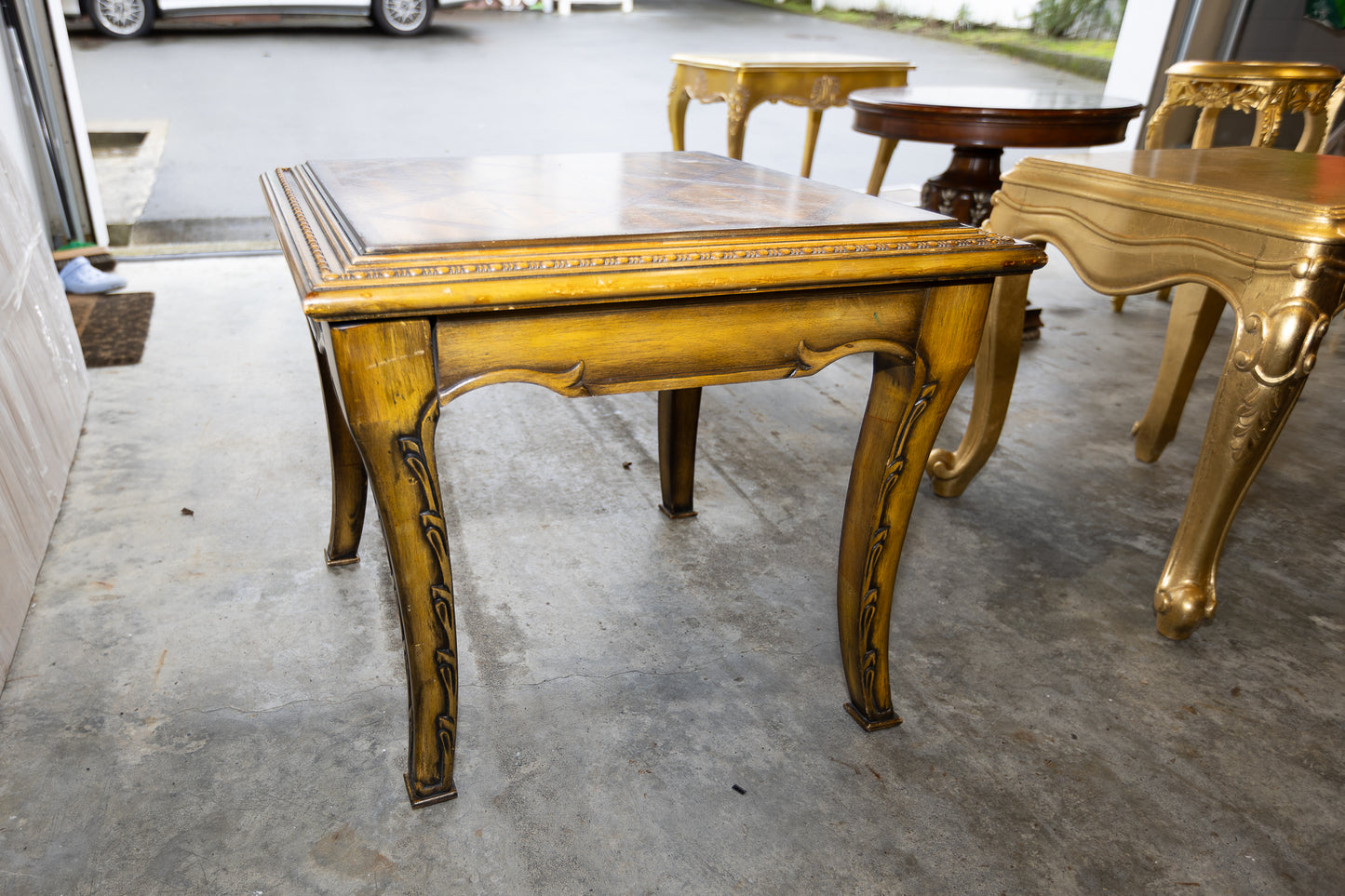 Charming French Provincial Wood End Table