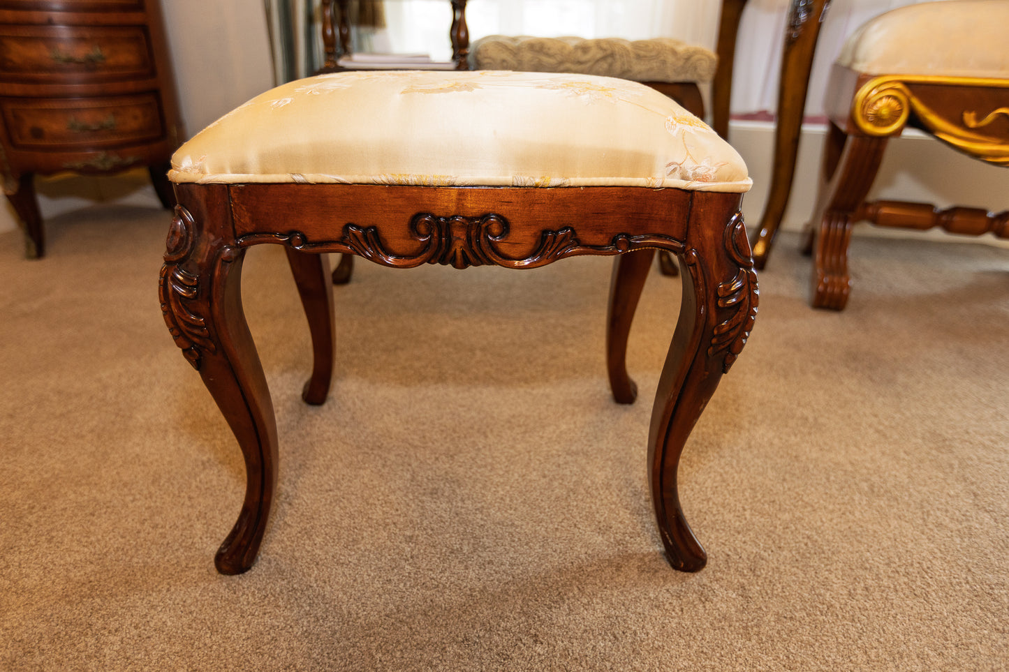 Elegant French Provincial Style Stool