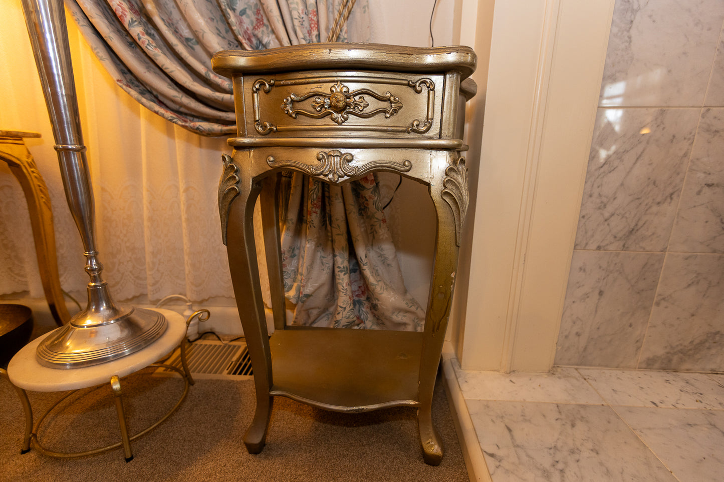 Vintage French Provincial Nightstand/Accent Table