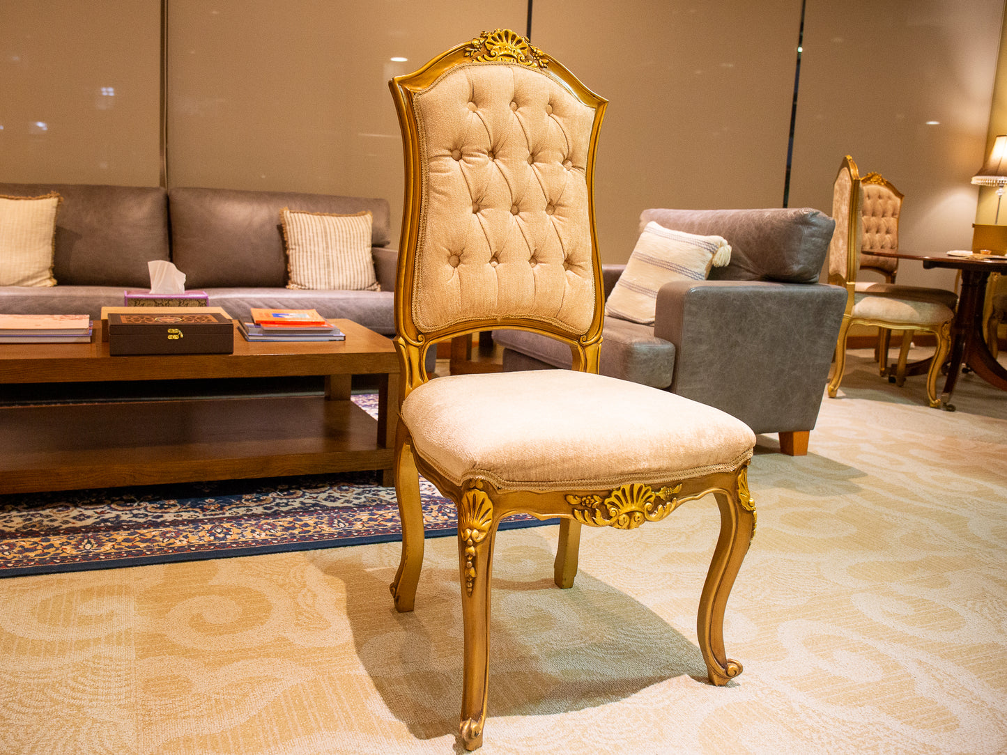 5 Piece Traditional French Style Dining Set – 4 Chairs & Dining Table