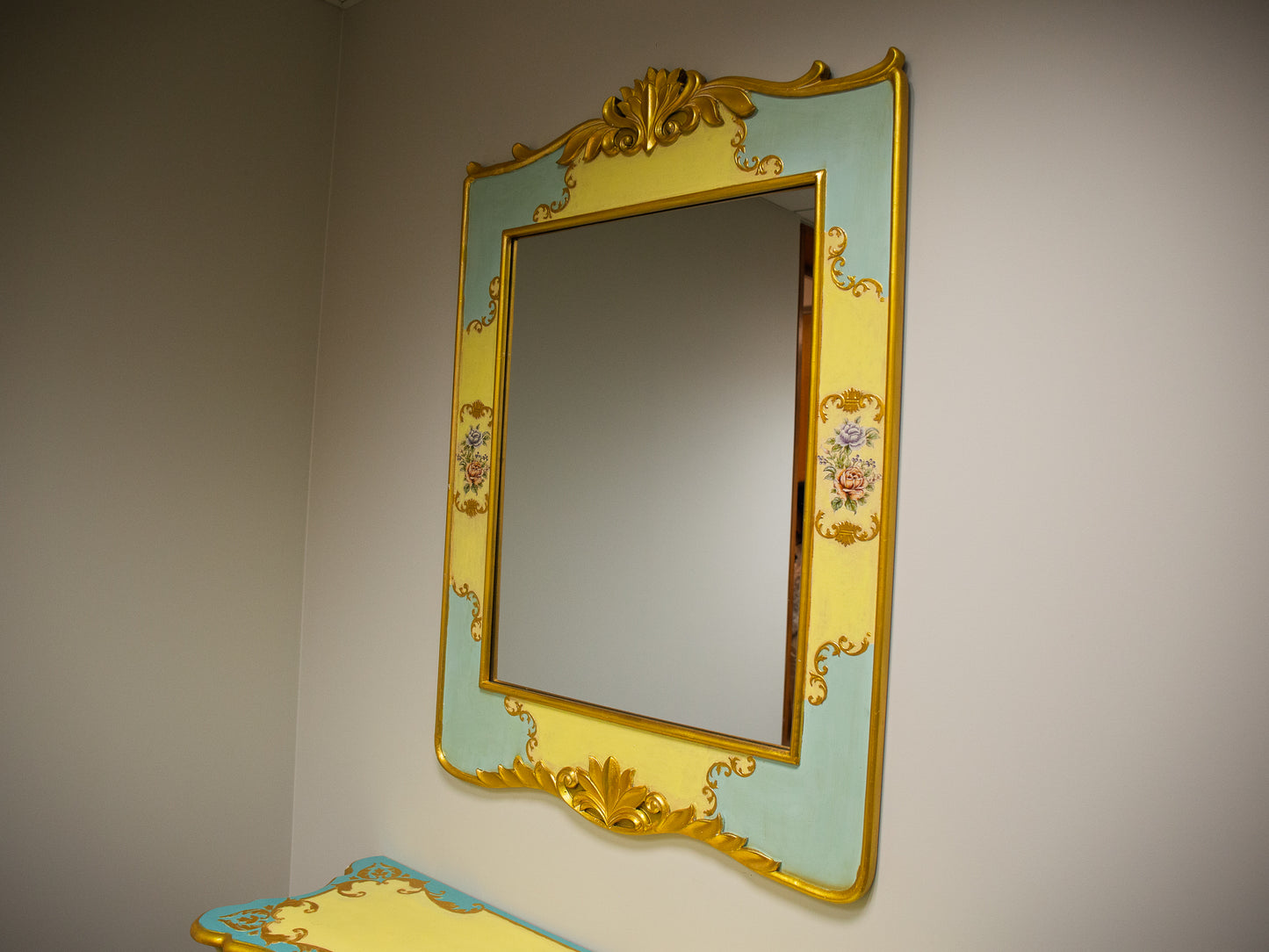 Golden Framed French Provincial Style Mirror
