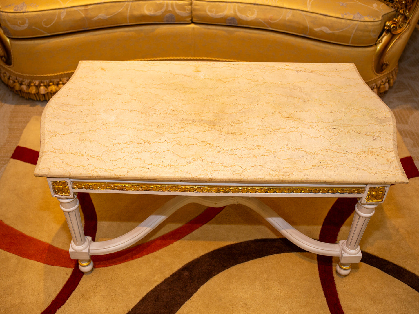 Elegant Marble-Topped Coffee Table