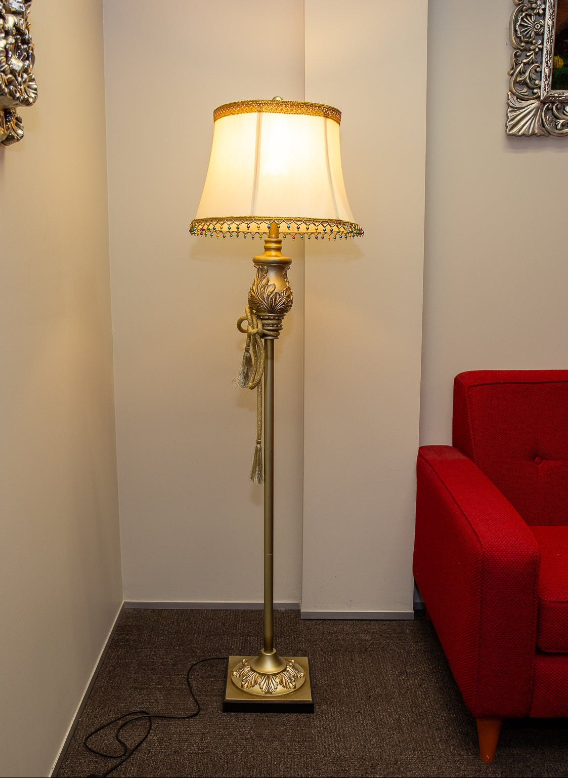 Ornamental Gold Standing Lamp