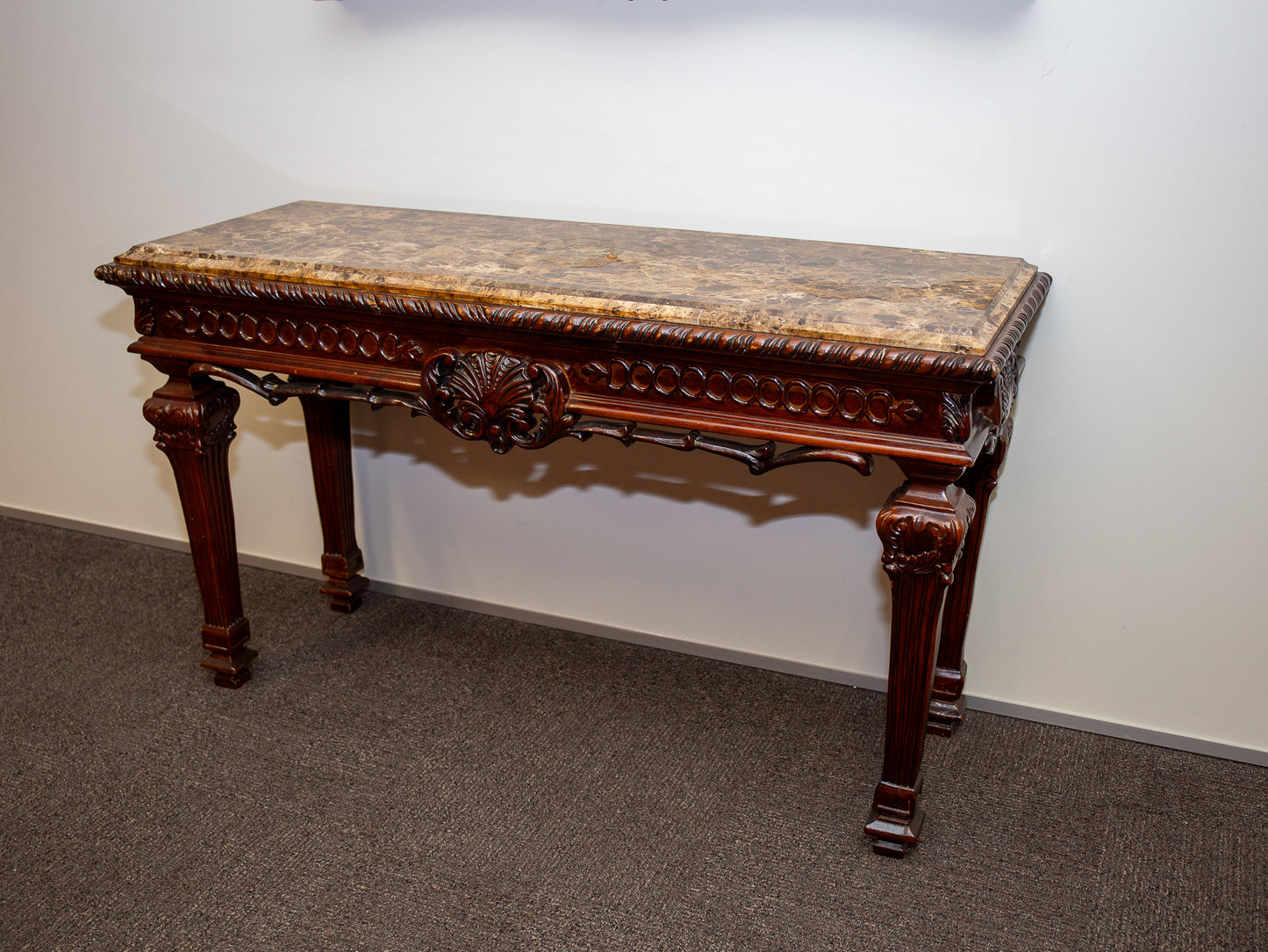 Exquisite Marble-Topped Console/Side Table
