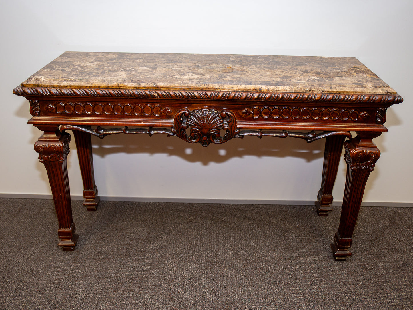 Exquisite Marble-Topped Console/Side Table