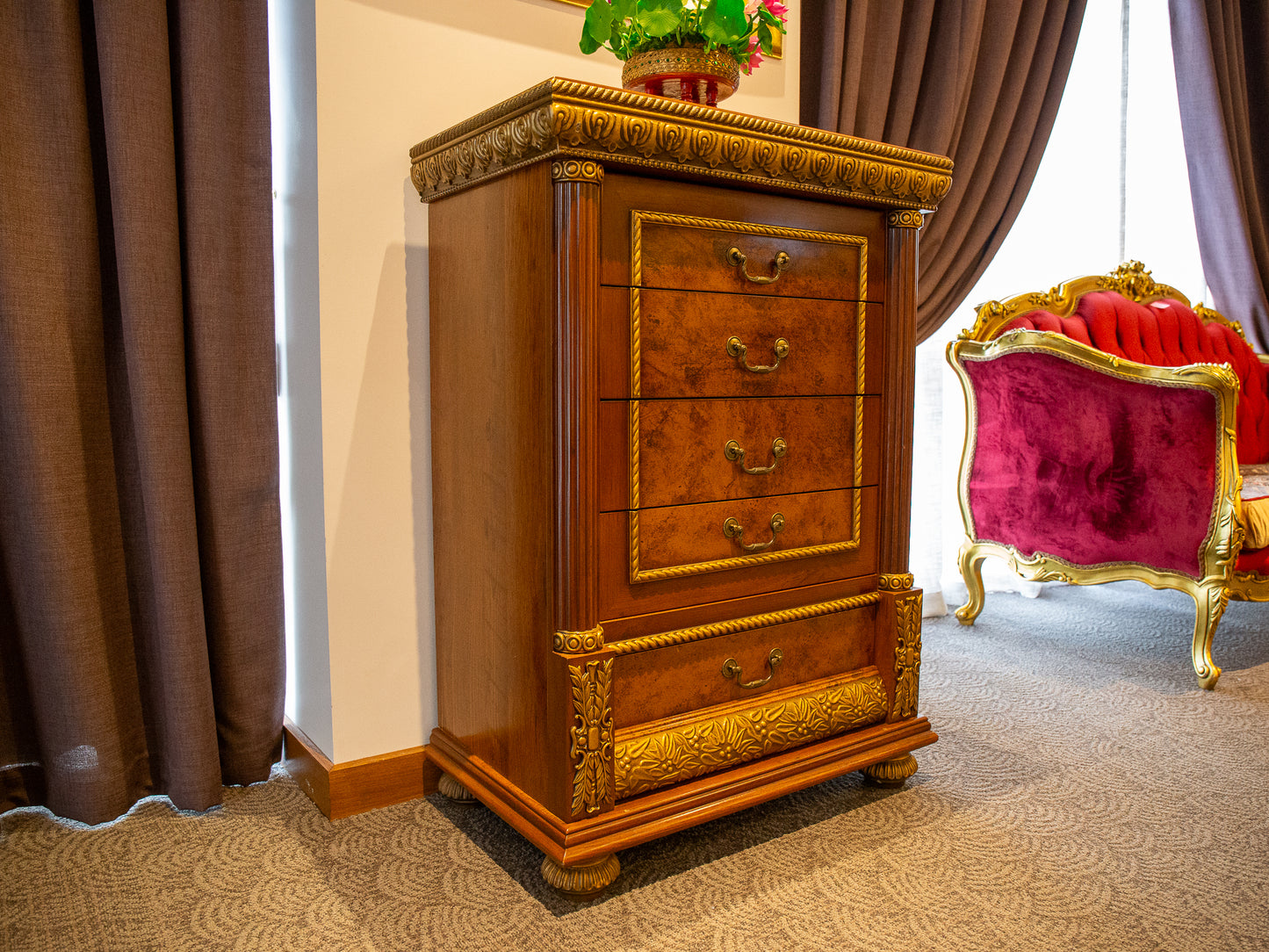 Elegant Neoclassical Chest of Drawers