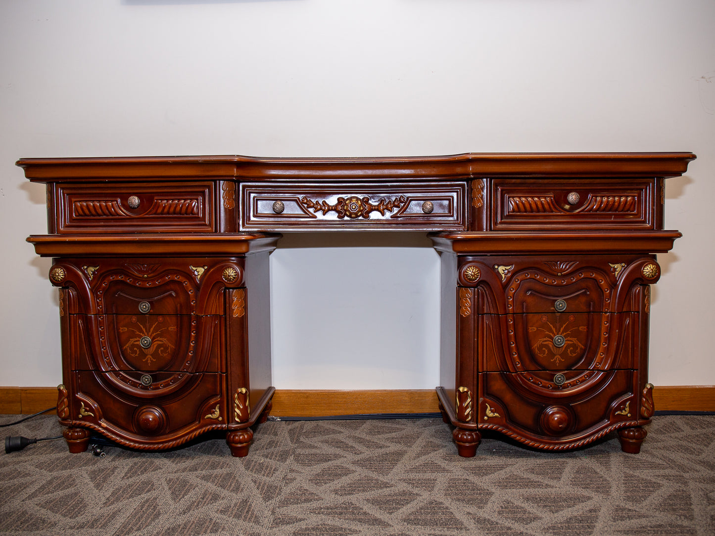 Ornate Console Table with Intricate Carvings
