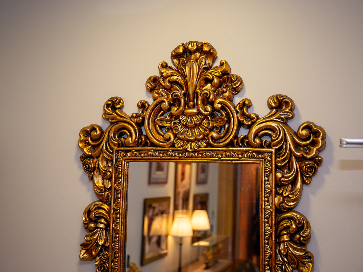 Ornate Gold Carved Full-Length Mirror