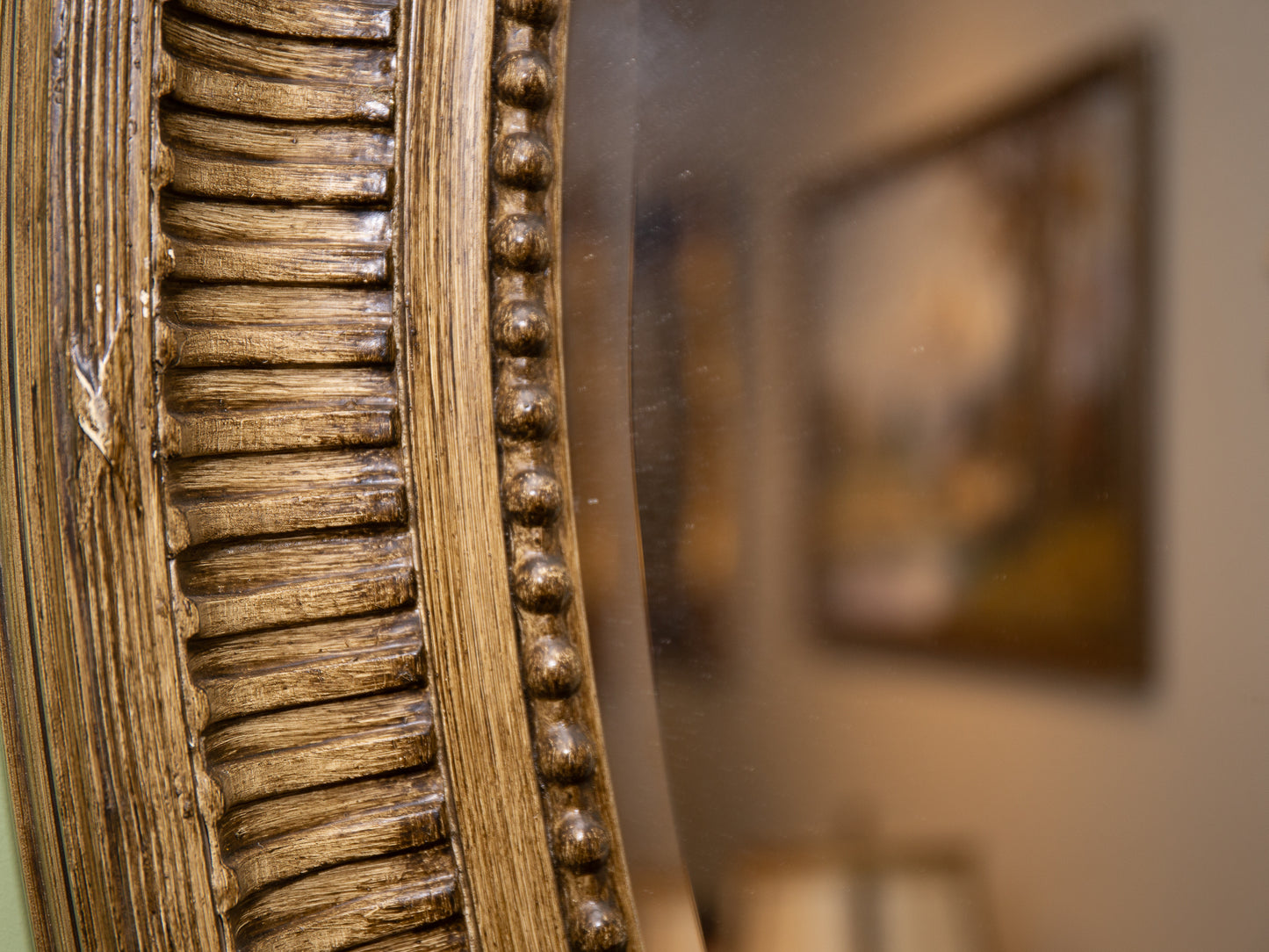 Ornate Oval Gilded Wall Mirror