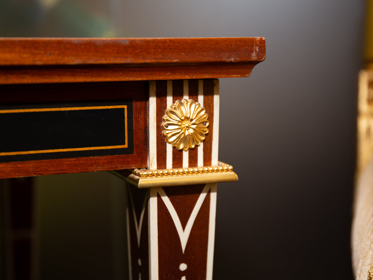 Intricately Inlayed Side Table