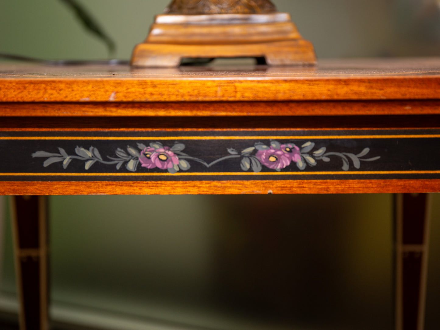 Intricately Inlayed Side Table