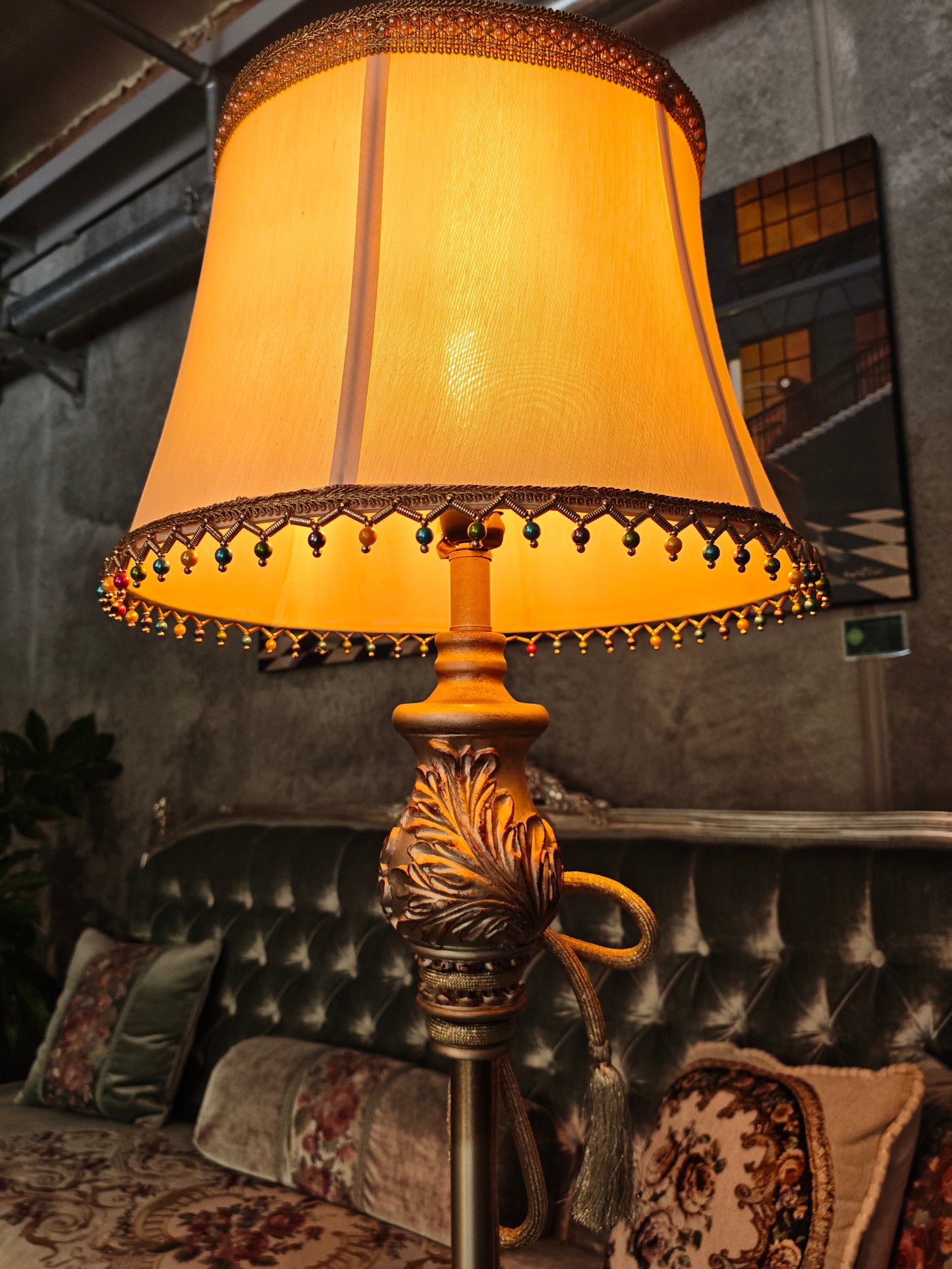 Ornamental Gold Standing Lamp