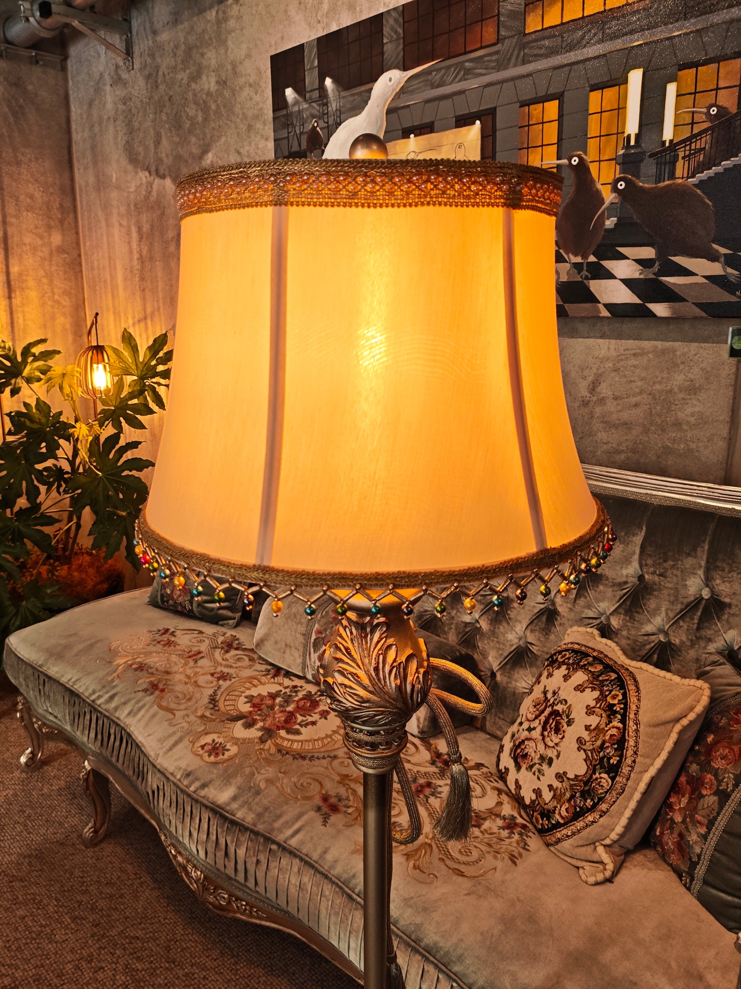 Ornamental Gold Standing Lamp