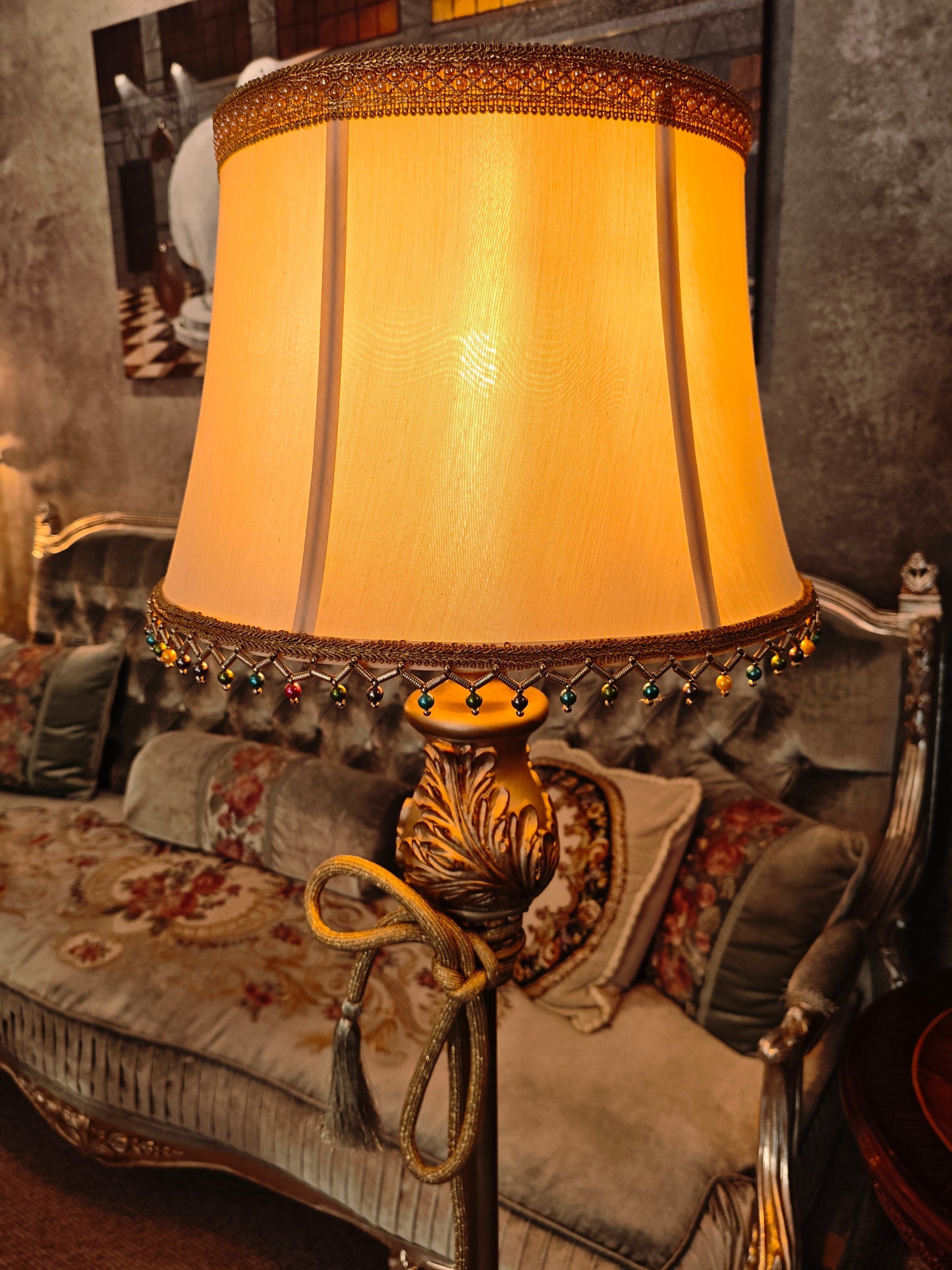 Ornamental Gold Standing Lamp