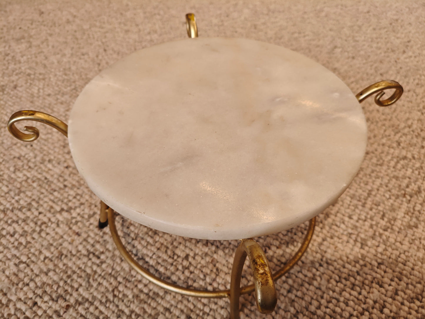 Chic Gold and Marble Accent Table