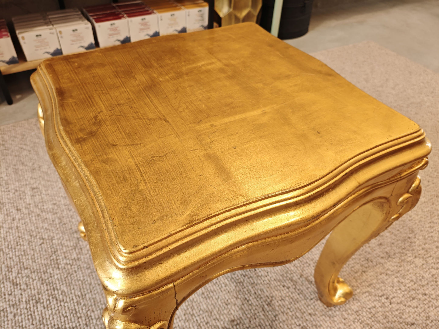 Elegant French Provincial Gold End Table