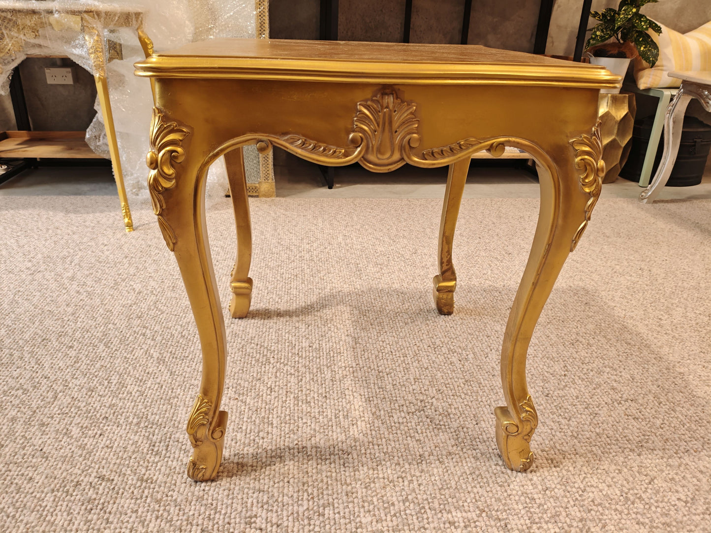 Elegant French Provincial Gold Side Table