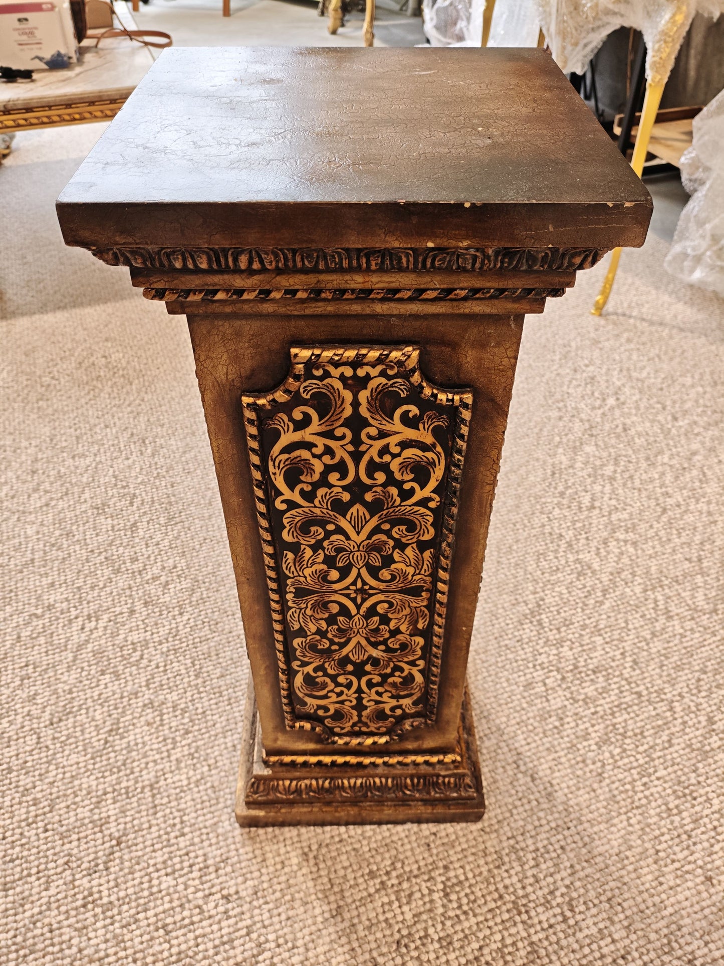 Ornate Baroque-Style Display Pedestal