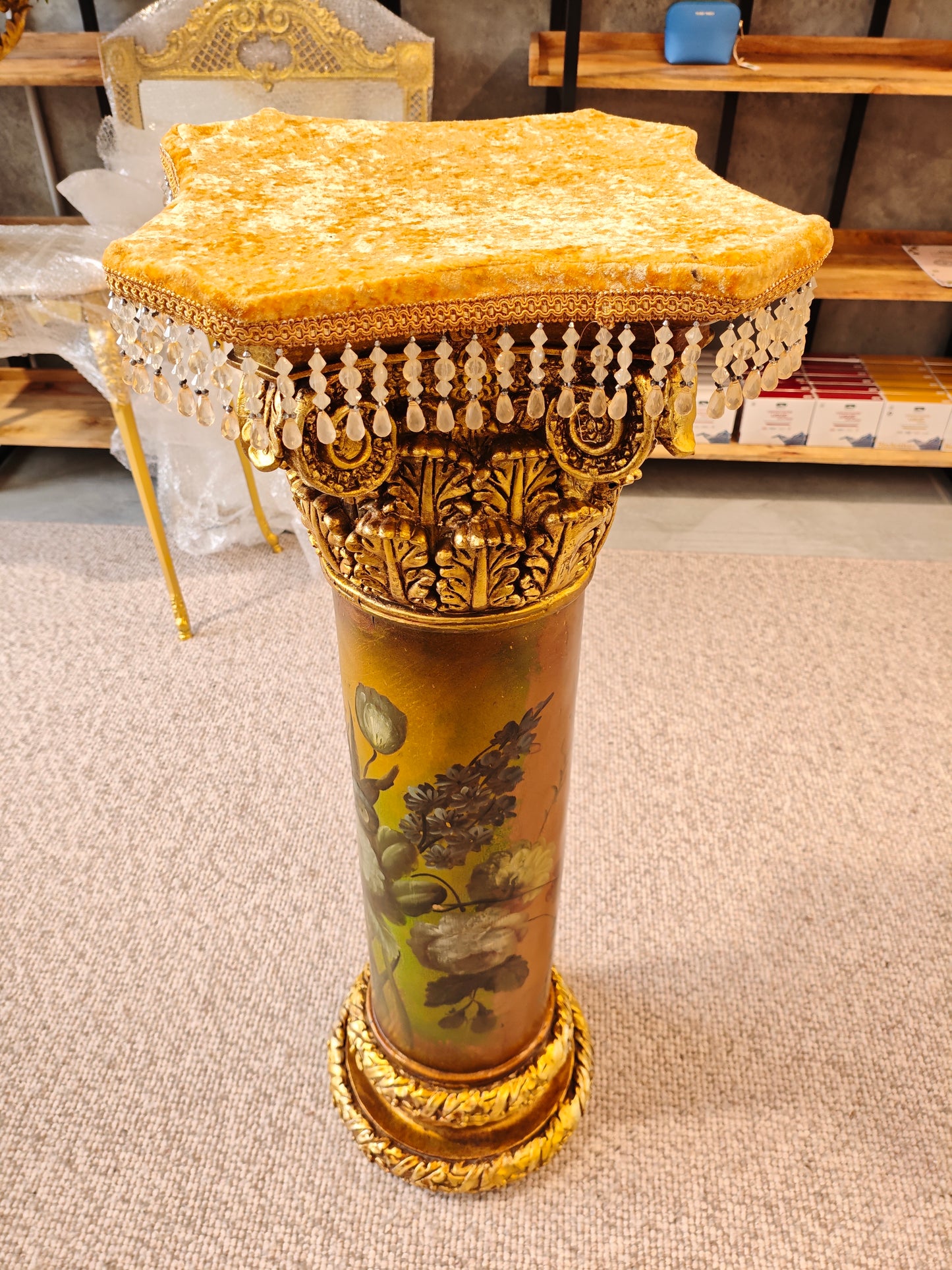 Decorated Fibreglass Column Pedestal