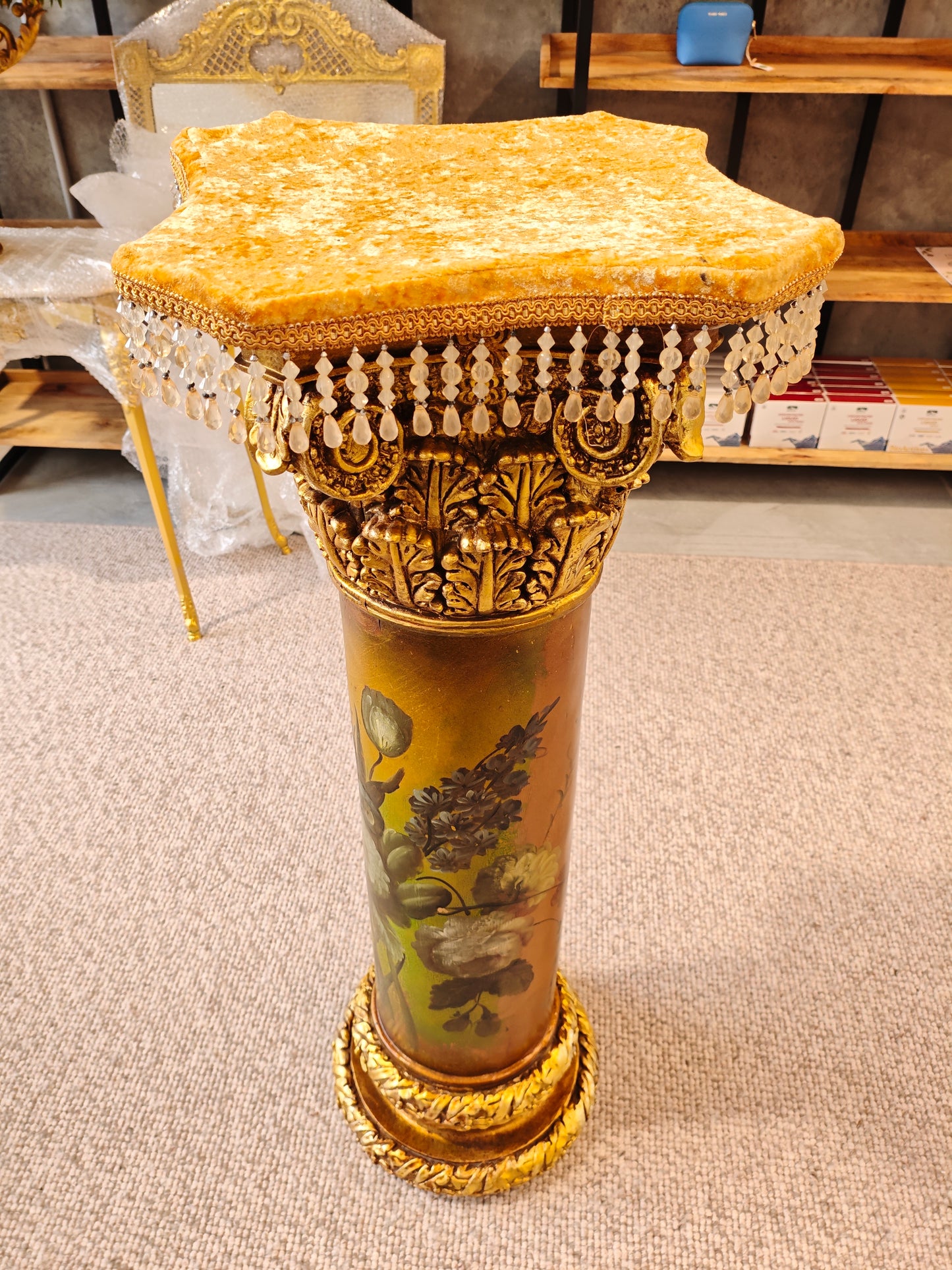 Decorated Fibreglass Column Pedestal