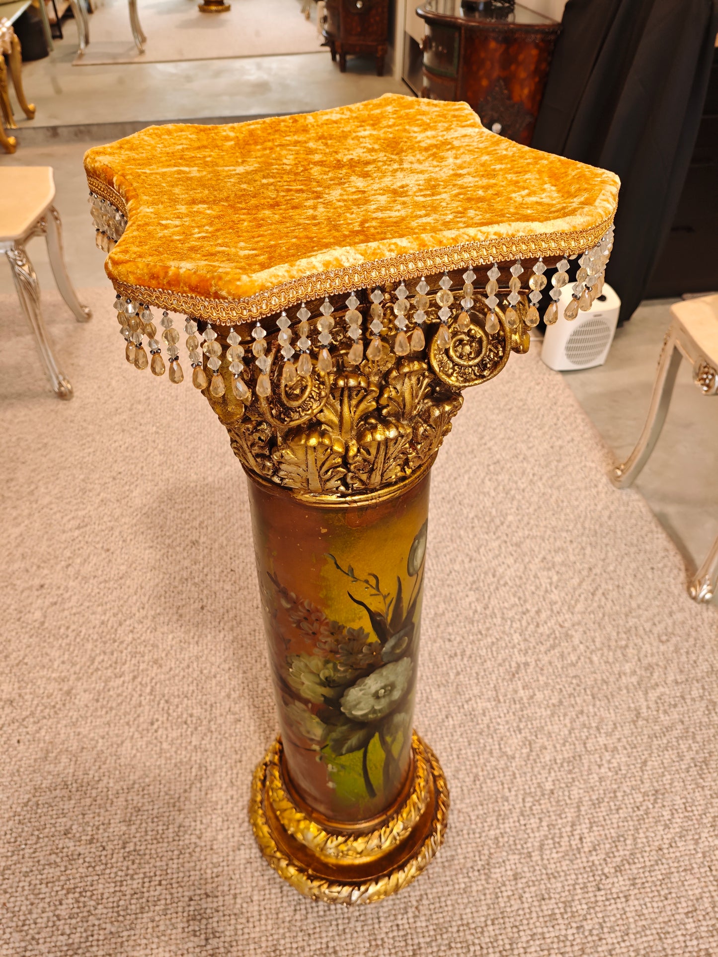 Decorated Fibreglass Column Pedestal