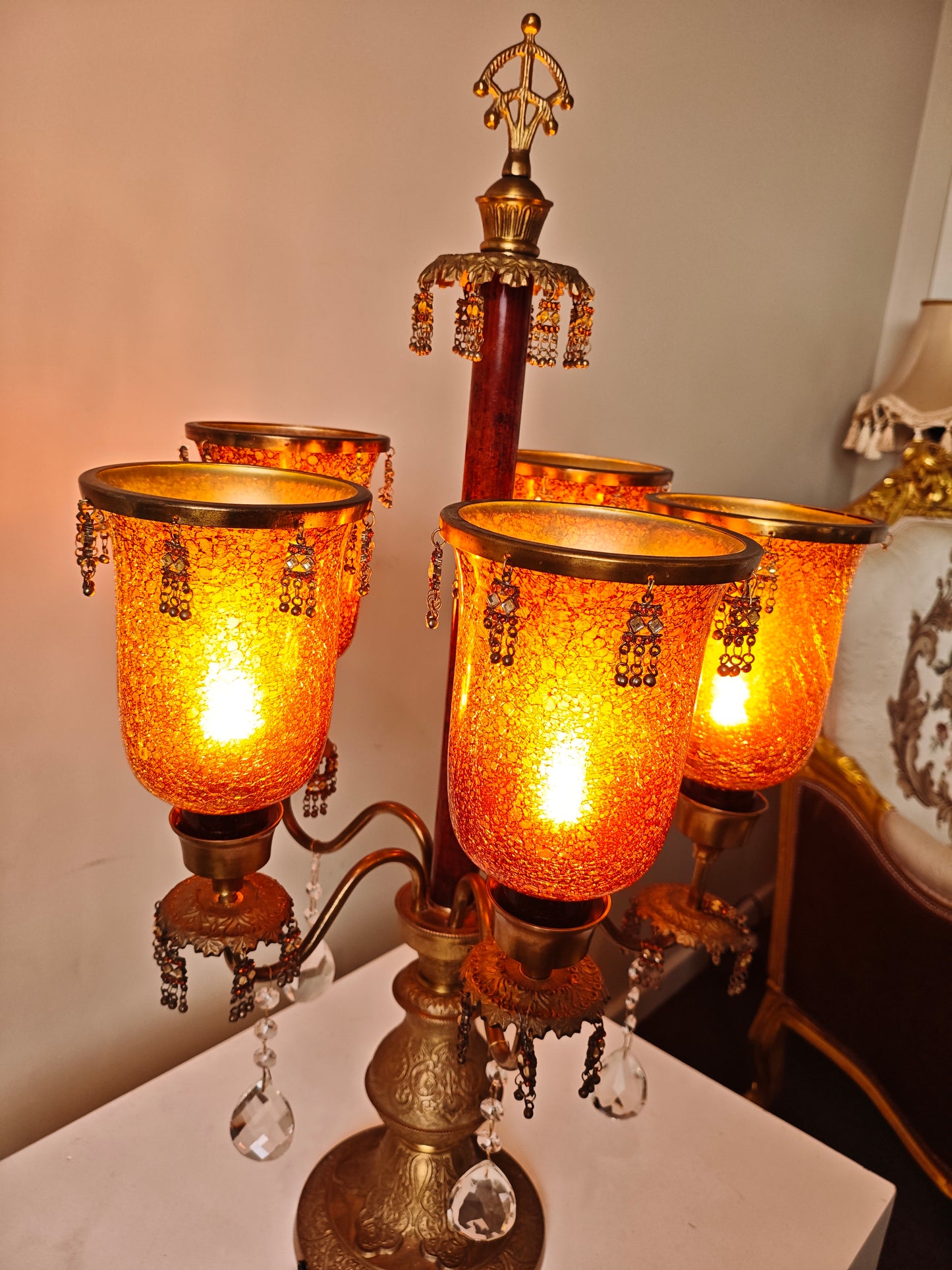 Luxurious Vintage Hollywood Regency Table Lamp