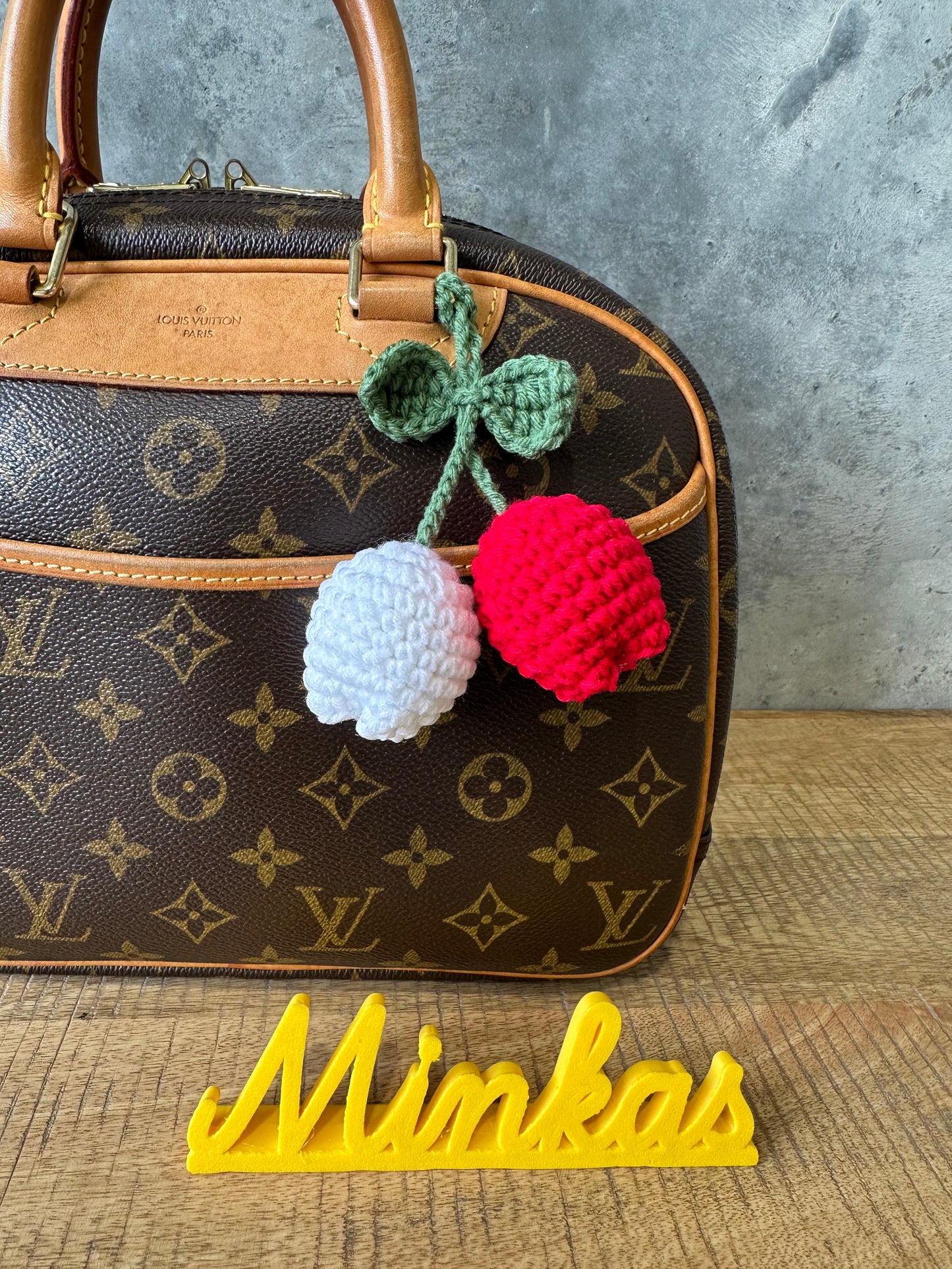 Tulip Bag Charm - Red & White