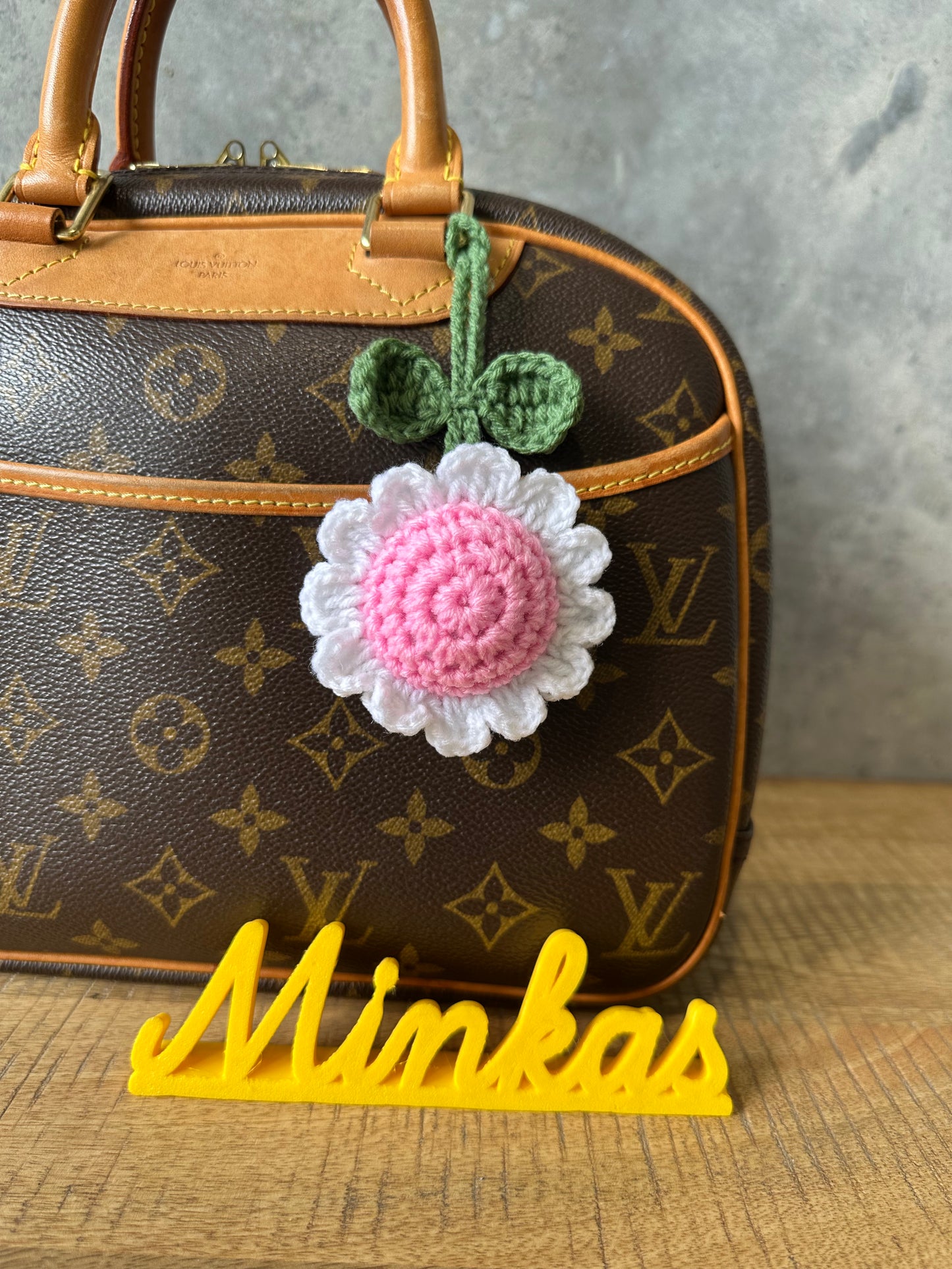 Daisy Bag Charm - Pink