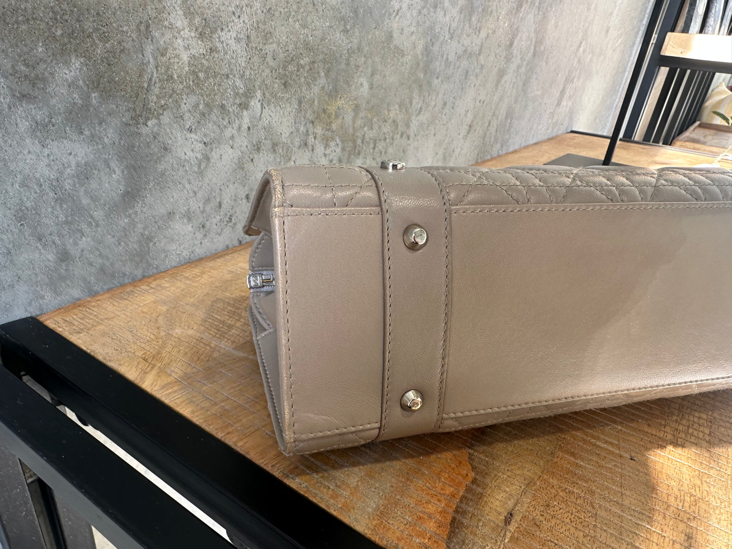 Dior Cannage Quilted Lambskin Leather Shoulder Bag