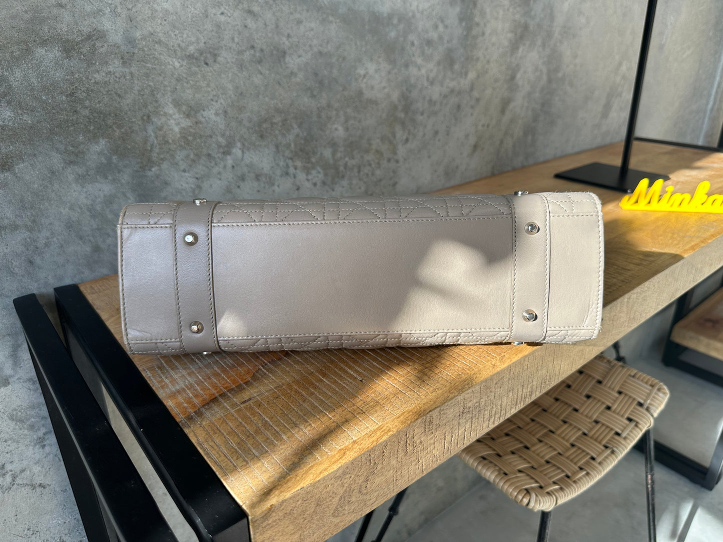 Dior Cannage Quilted Lambskin Leather Shoulder Bag