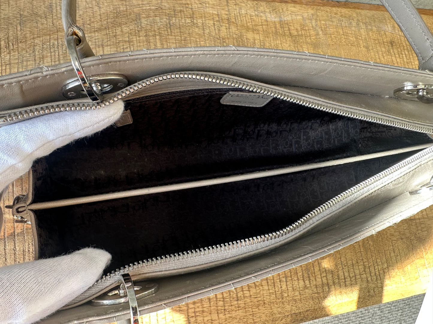 Dior Cannage Quilted Lambskin Leather Shoulder Bag