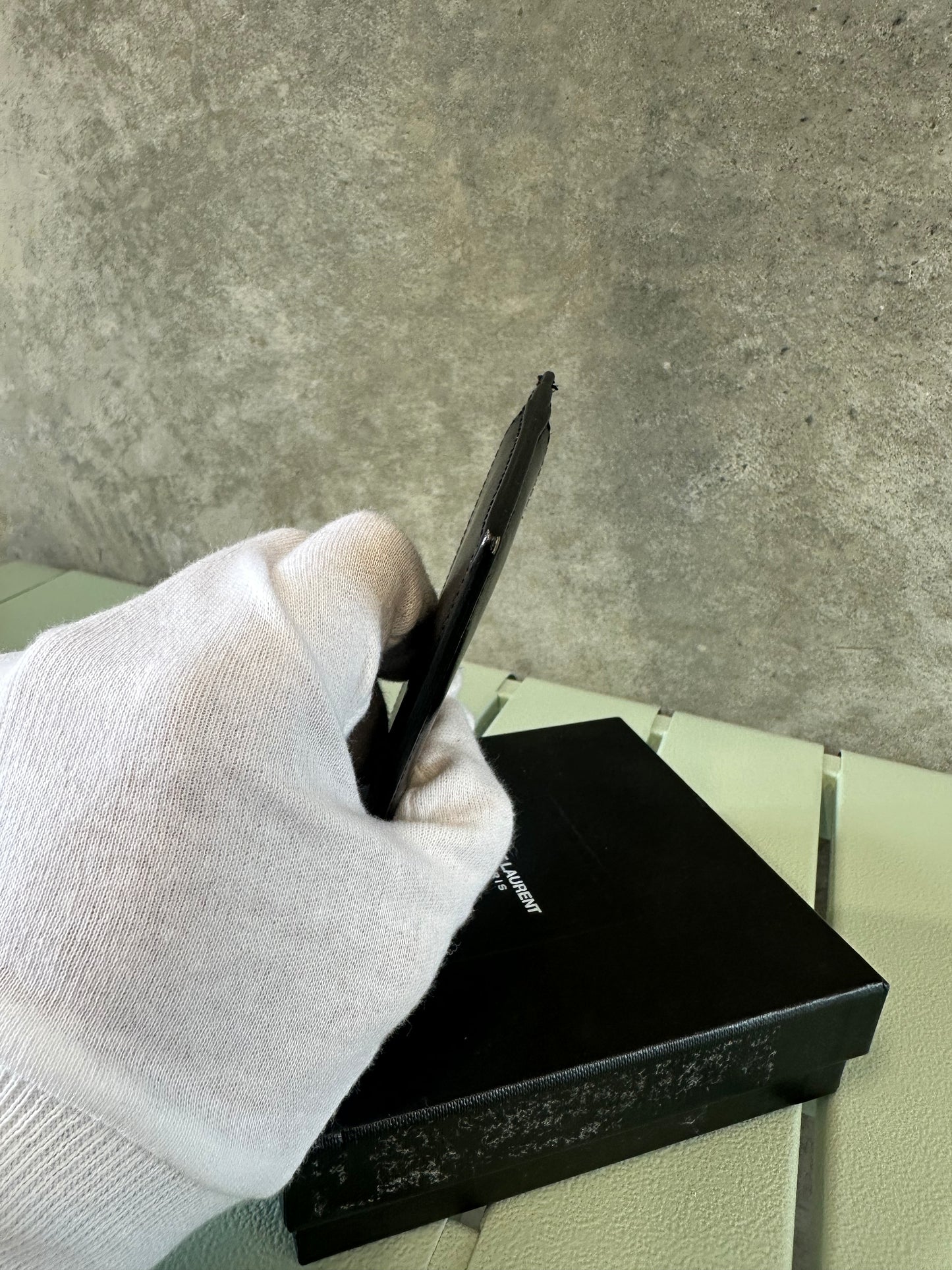 SAINT LAURENT PARIS Card Holder in Black Smooth Leather - Full Set