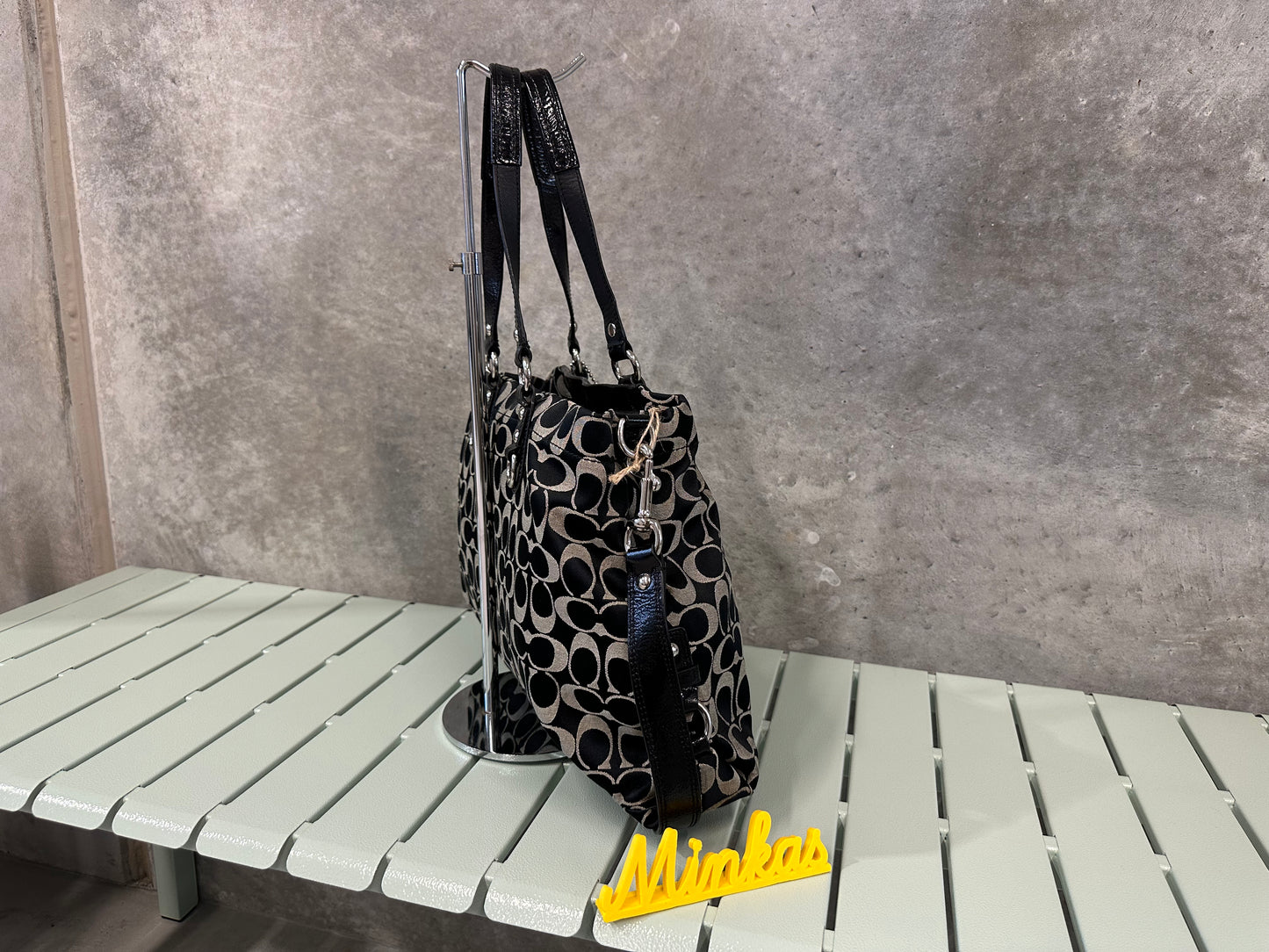 Coach Signature Stripe Carryall Tote Bag