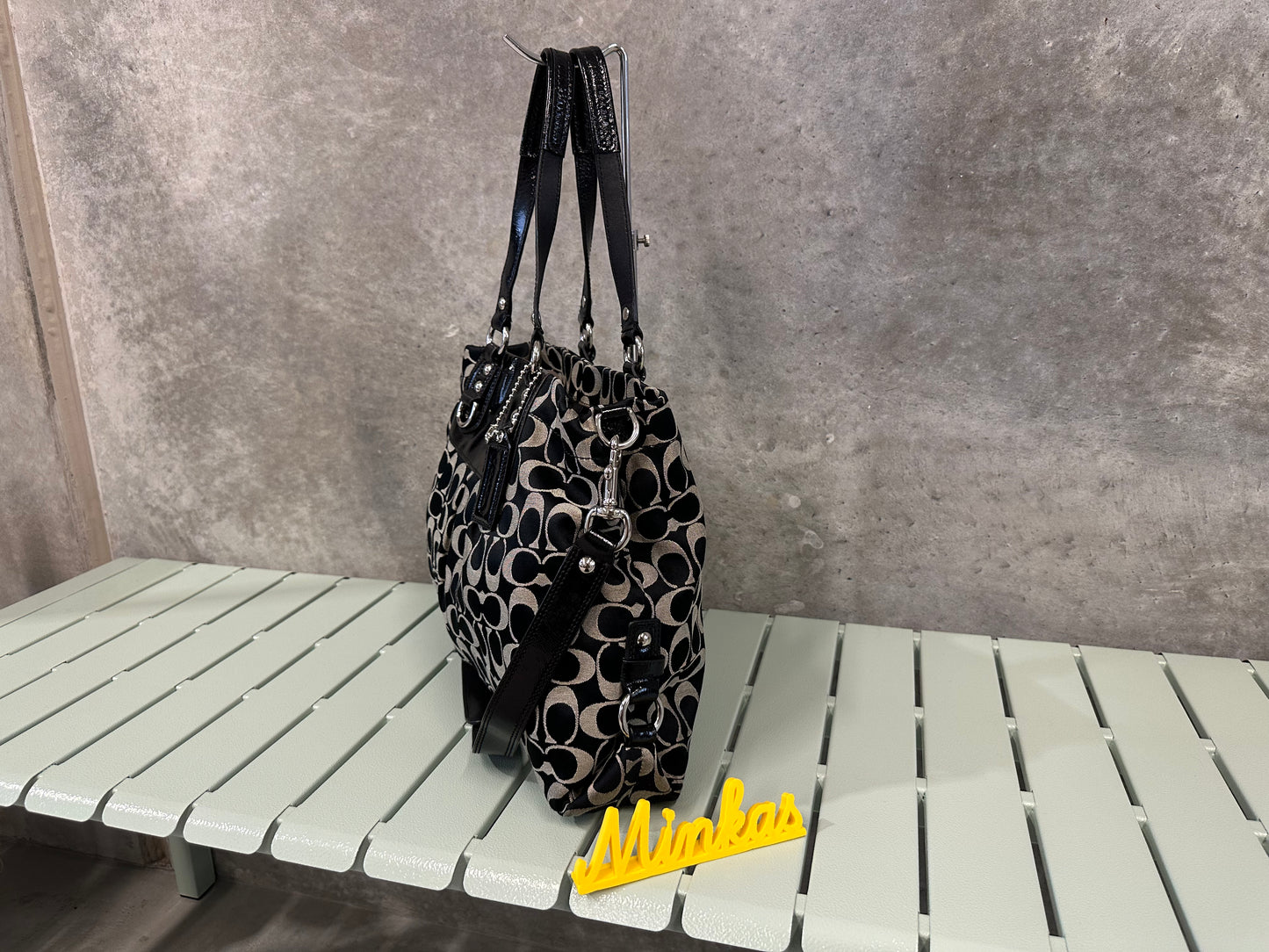 Coach Signature Stripe Carryall Tote Bag