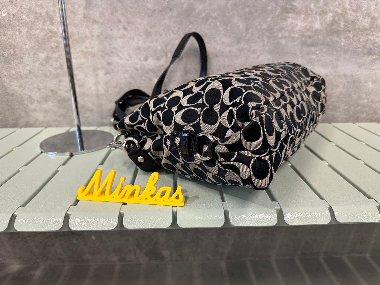 Coach Signature Stripe Carryall Tote Bag