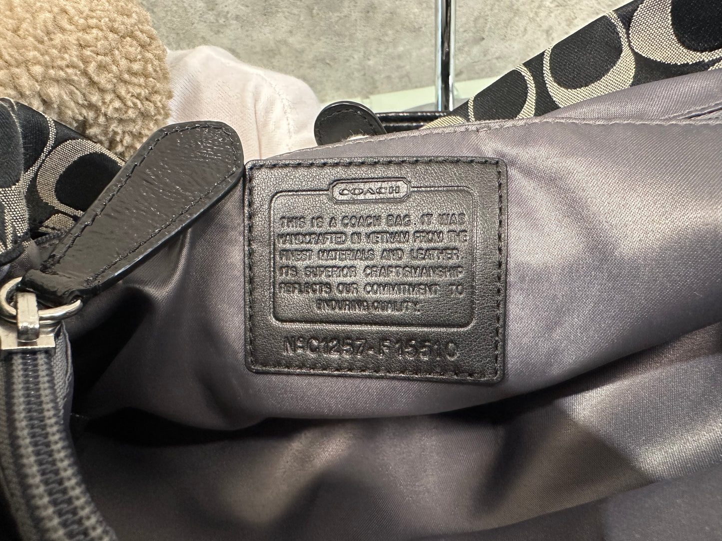 Coach Signature Stripe Carryall Tote Bag