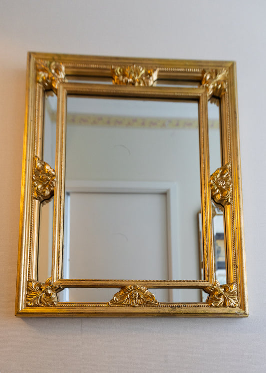 Elegant Beveled Gold Mirror
