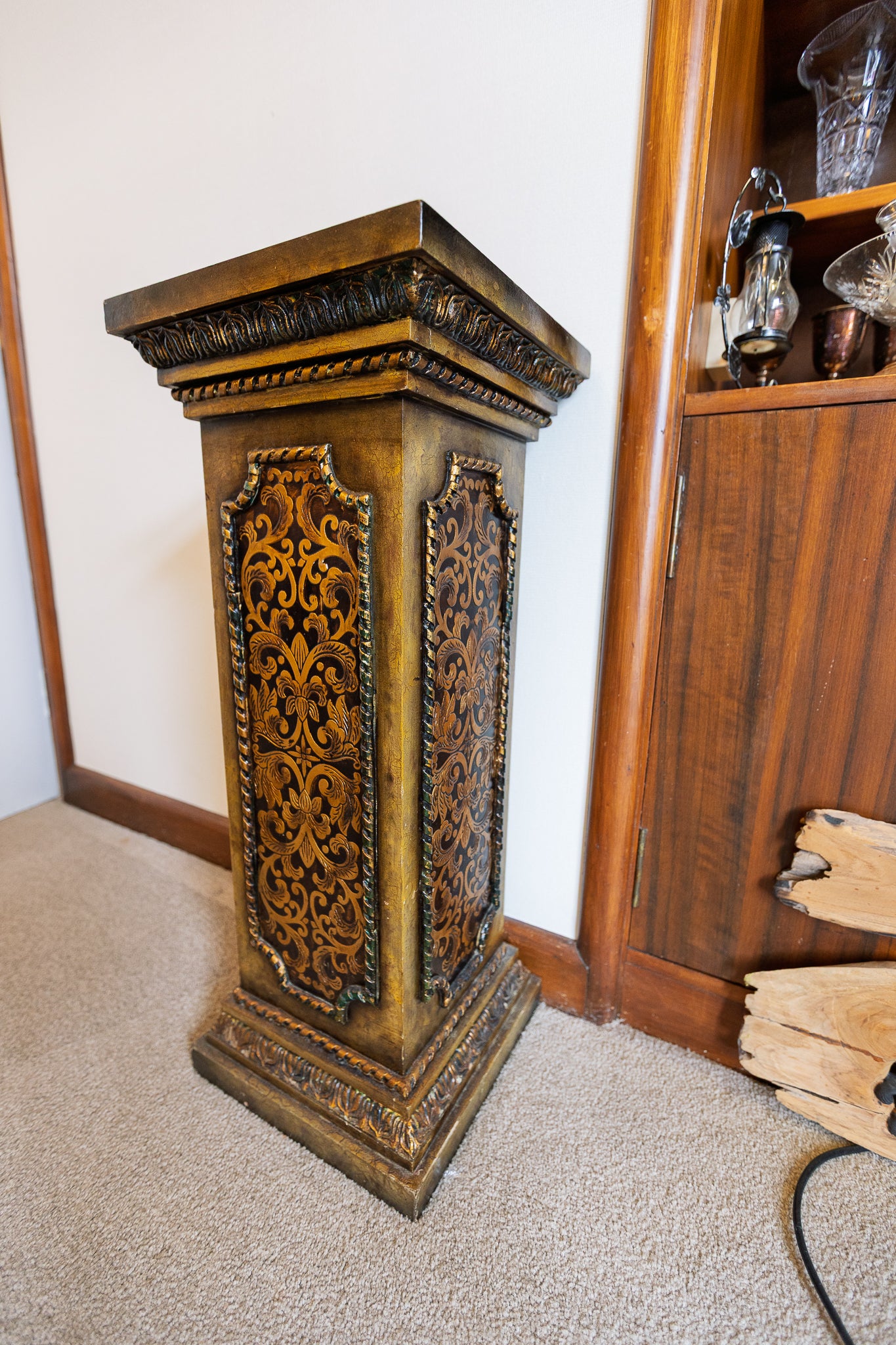 Ornate Baroque-Style Display Pedestal