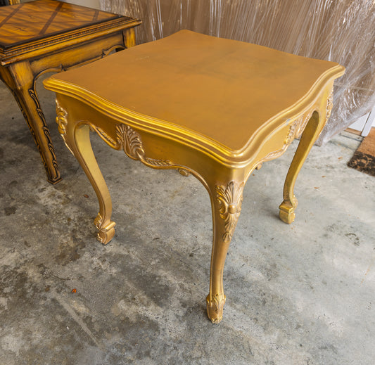 Elegant French Provincial Gold Side Table