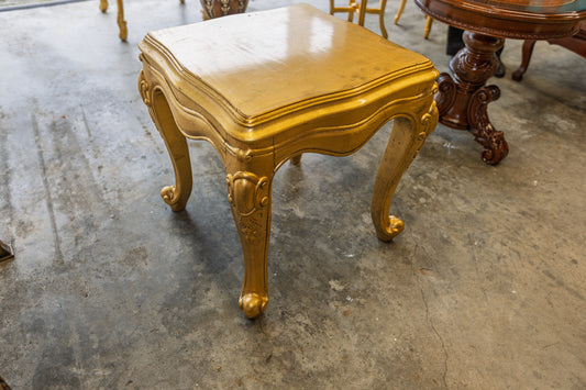 Elegant French Provincial Gold End Table