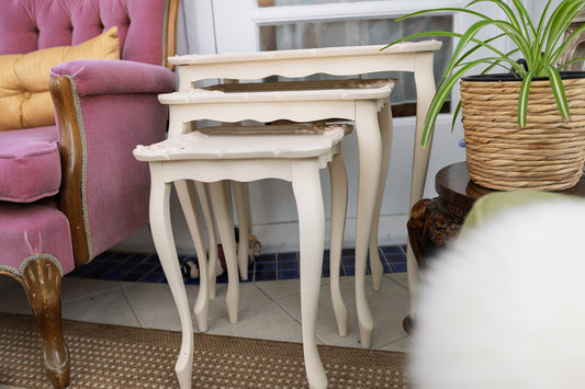 Charming French Provincial Fiberglass Nesting Tables