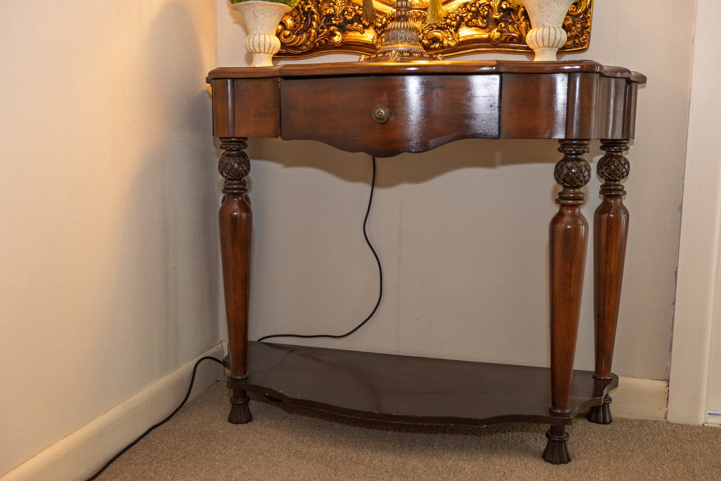Elegant Vintage Mahogany Console Table