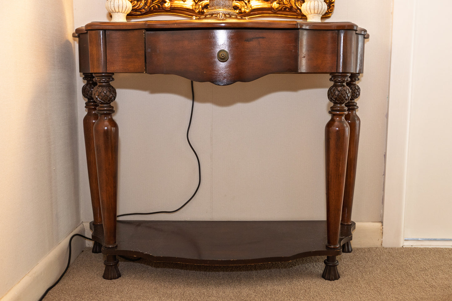 Elegant Vintage Mahogany Console Table