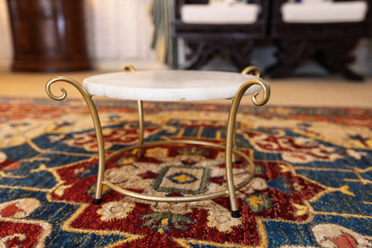 Chic Gold and Marble Accent Table