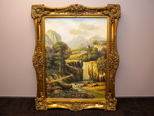 Cascading Stream Oil Painting