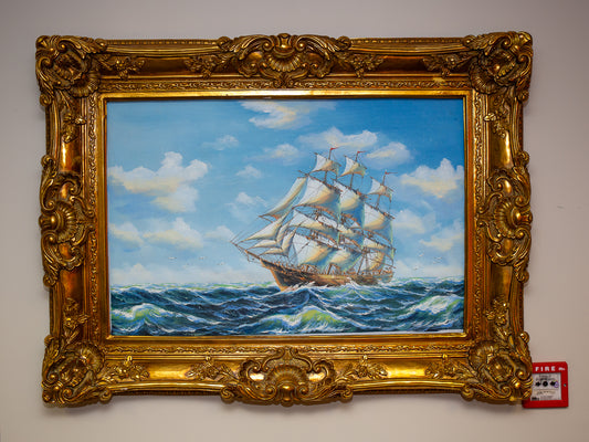 Ship of the Open Sea Oil Painting