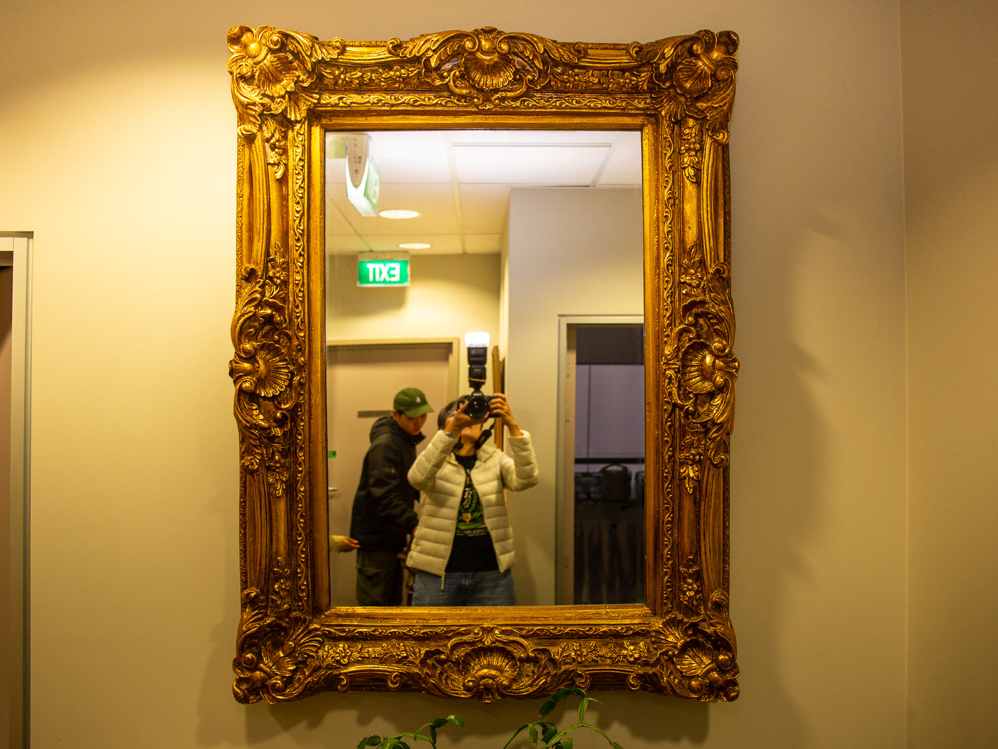 Ornate Gold Rectangular Wall Mirror